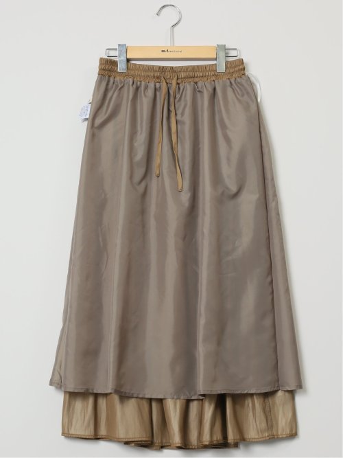 イノウェーブ/INNOWAVE コーティングサテン ギャザースカート