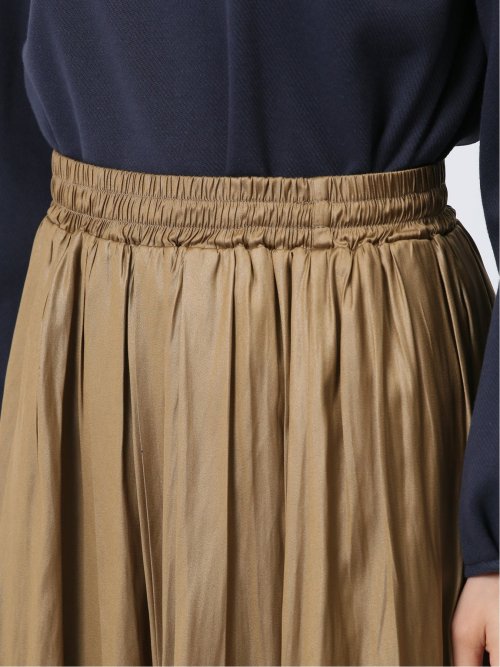 イノウェーブ/INNOWAVE コーティングサテン ギャザースカート