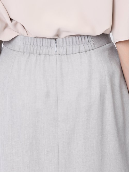 ストレッチウォッシャブル フレアースカート ライトグレー(セットアップ可能)