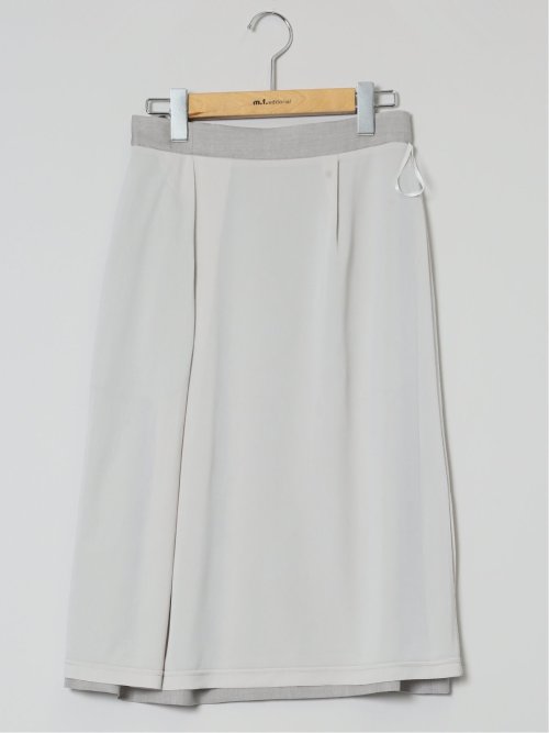 ストレッチウォッシャブル フレアースカート ライトグレー(セットアップ可能)