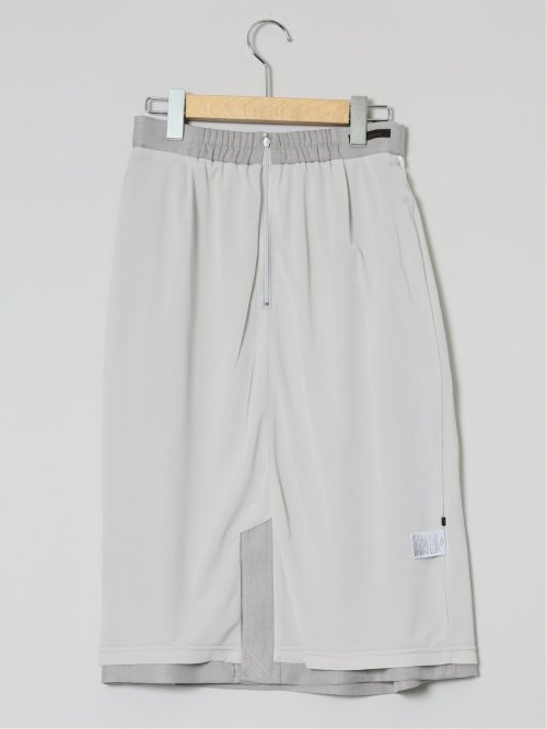 ストレッチウォッシャブル フレアースカート ライトグレー(セットアップ可能)