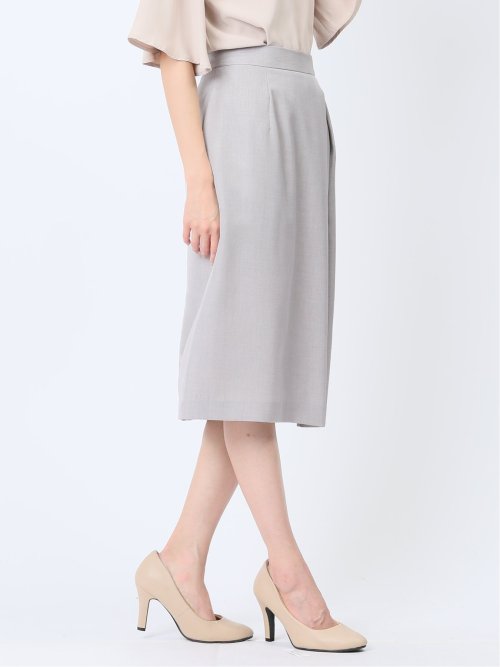 ストレッチウォッシャブル フレアースカート ライトグレー(セットアップ可能)