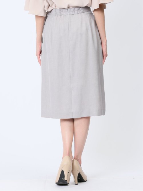 ストレッチウォッシャブル フレアースカート ライトグレー(セットアップ可能)
