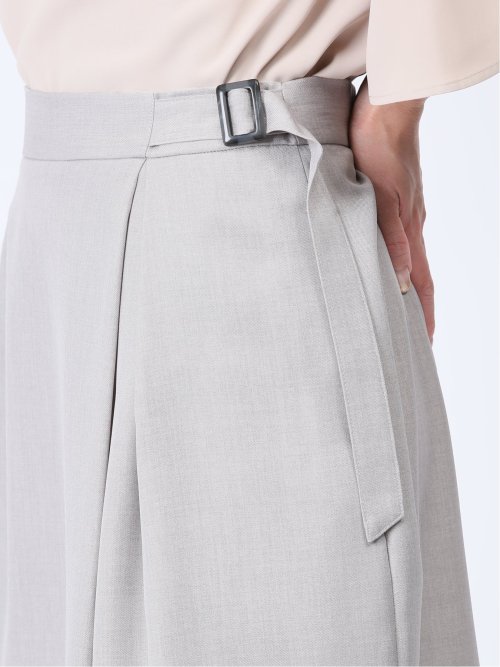 ストレッチウォッシャブル フレアースカート ライトグレー(セットアップ可能)