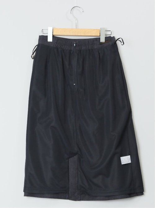 ストレッチウォッシャブル フレアースカート 紺(セットアップ可能)