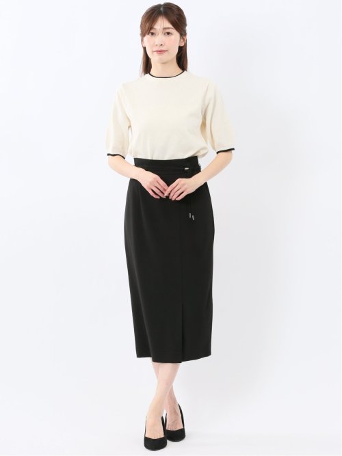 ストレッチ ロープベルト付き ナロースカート