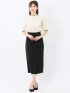 ストレッチ ロープベルト付き ナロースカート