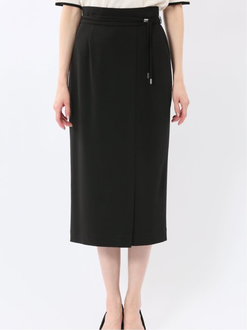 ストレッチ ロープベルト付き ナロースカート