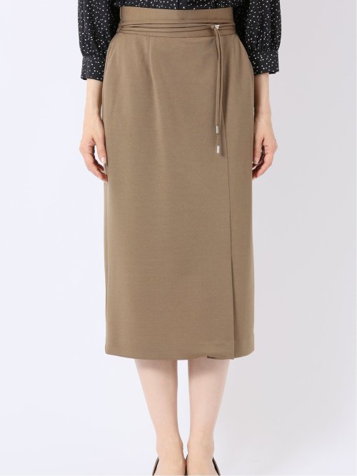 ストレッチ ロープベルト付き ナロースカート