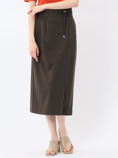 ストレッチ ロープベルト付き ナロースカート