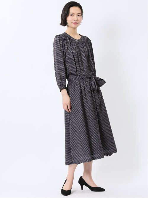 プリント タックフレアースカート