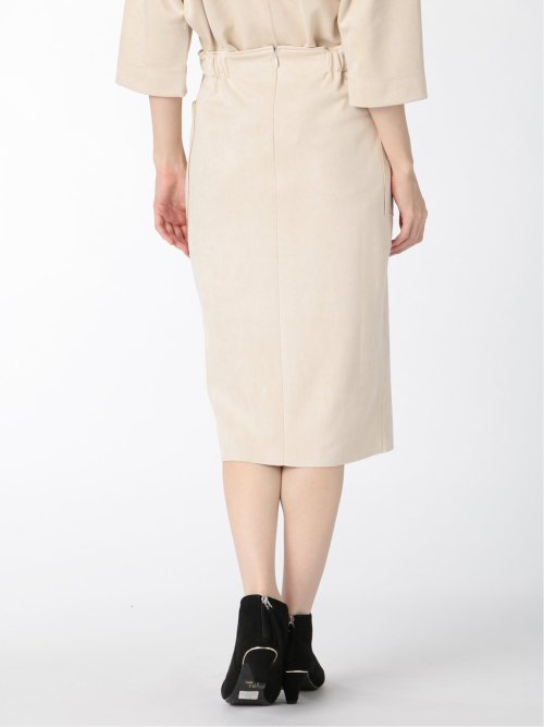 スエード調 タイトスカート(セットアップ可能)