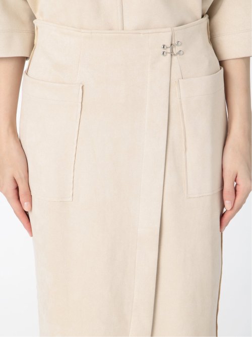 スエード調 タイトスカート(セットアップ可能)