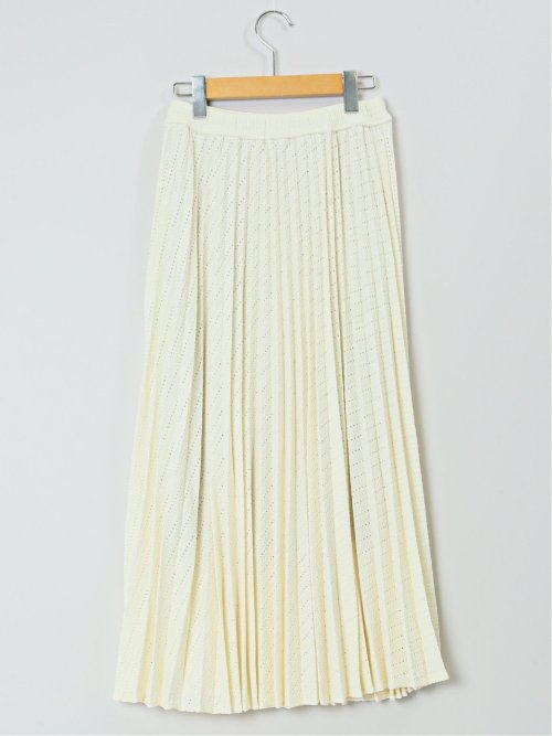 ハンチ/HUNCH カットジャガード プリーツロングスカート