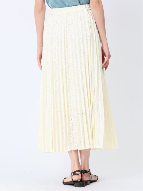 ハンチ/HUNCH カットジャガード プリーツロングスカート