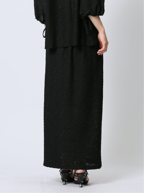 ハンチ/HUNCH カットジャガード ボックスタック ロングスカート