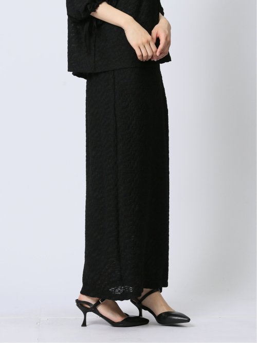 ハンチ/HUNCH カットジャガード ボックスタック ロングスカート