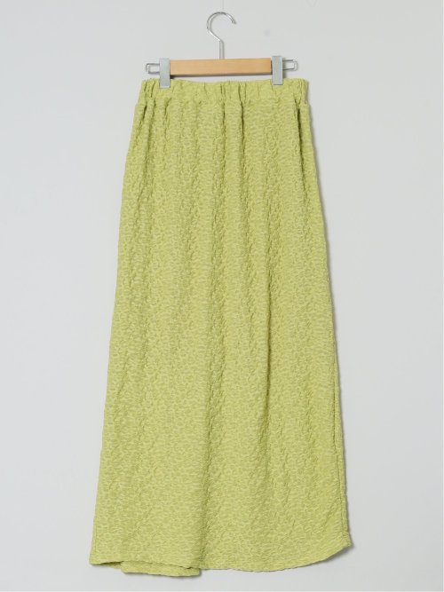 ハンチ/HUNCH カットジャガード ボックスタック ロングスカート