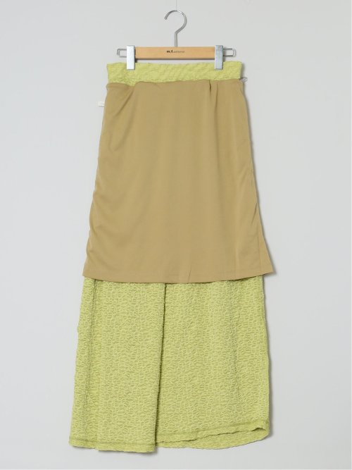 ハンチ/HUNCH カットジャガード ボックスタック ロングスカート