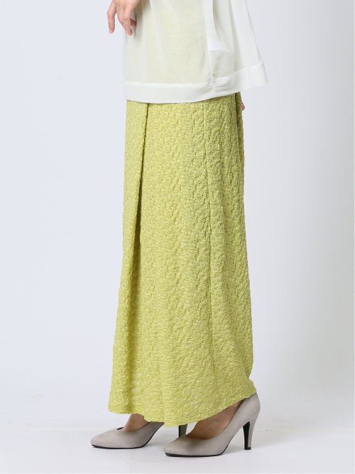 ハンチ/HUNCH カットジャガード ボックスタック ロングスカート