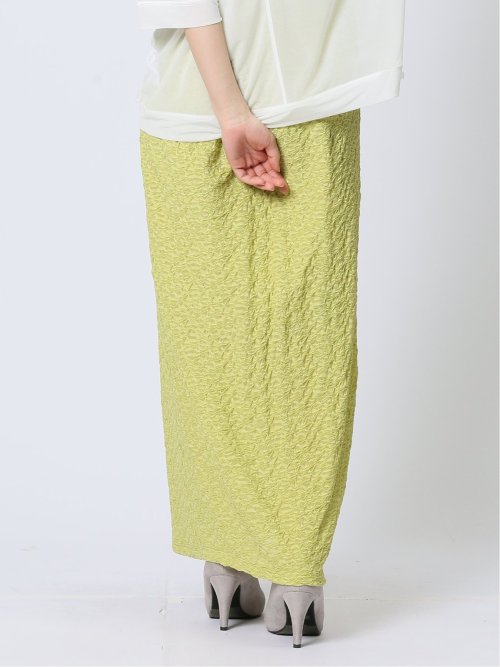 ハンチ/HUNCH カットジャガード ボックスタック ロングスカート