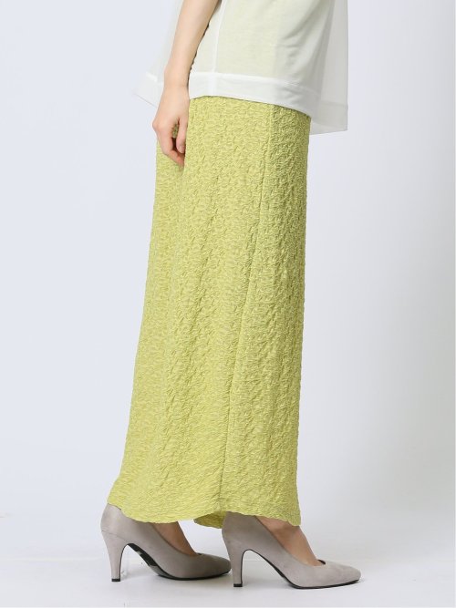 ハンチ/HUNCH カットジャガード ボックスタック ロングスカート