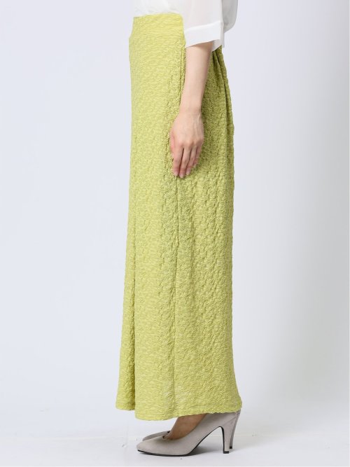 ハンチ/HUNCH カットジャガード ボックスタック ロングスカート