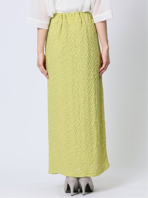 ハンチ/HUNCH カットジャガード ボックスタック ロングスカート