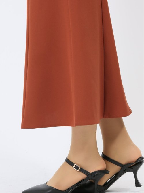 ハンチ/HUNCH 無地 リネンライク マーメイドスカート