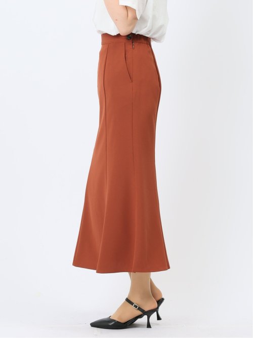 ハンチ/HUNCH 無地 リネンライク マーメイドスカート