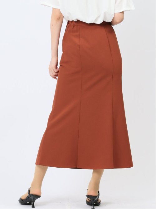 ハンチ/HUNCH 無地 リネンライク マーメイドスカート