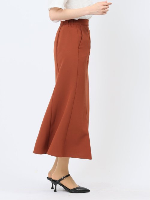 ハンチ/HUNCH 無地 リネンライク マーメイドスカート