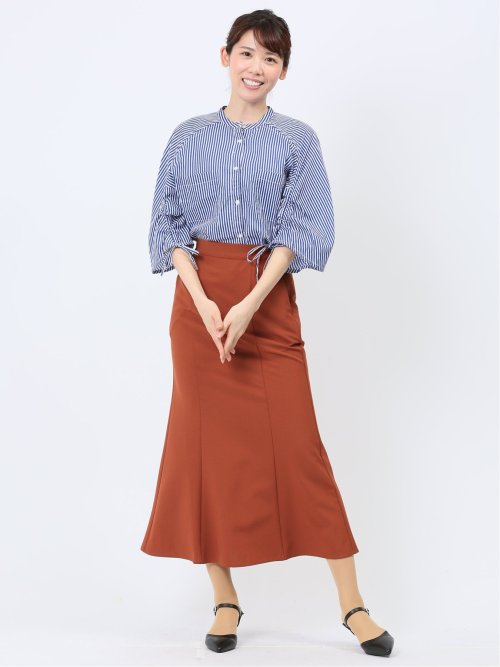 ハンチ/HUNCH 無地 リネンライク マーメイドスカート