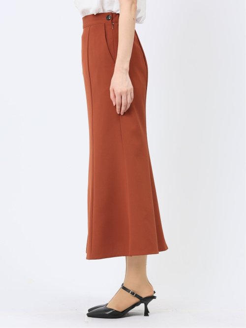 ハンチ/HUNCH 無地 リネンライク マーメイドスカート