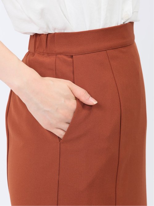 ハンチ/HUNCH 無地 リネンライク マーメイドスカート