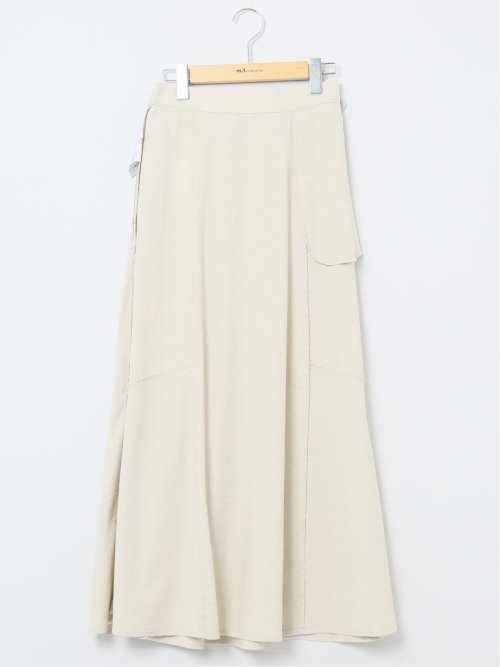 ハンチ/HUNCH 無地 フレンチリネン フレアスカート