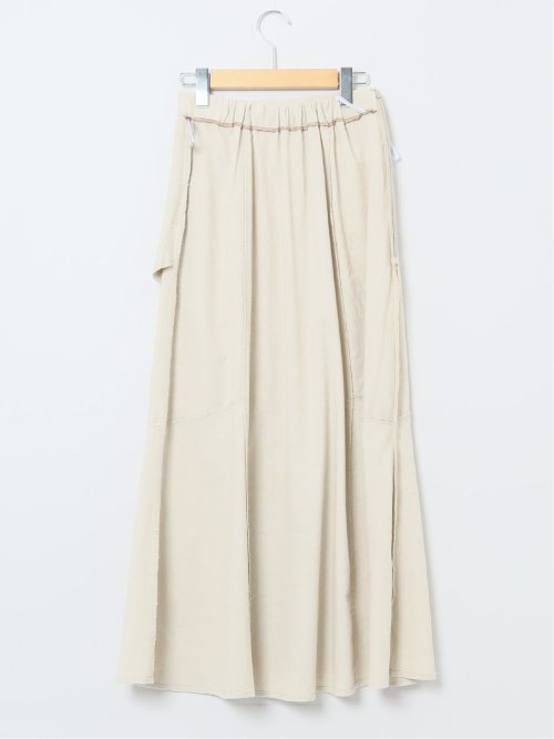 ハンチ/HUNCH 無地 フレンチリネン フレアスカート