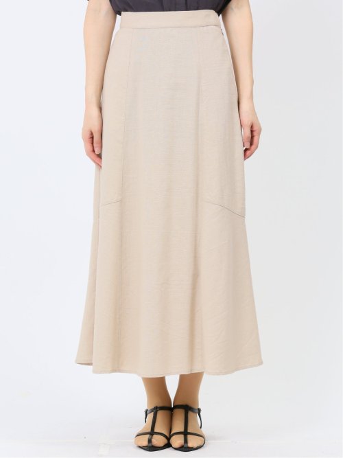 ハンチ/HUNCH 無地 フレンチリネン フレアスカート