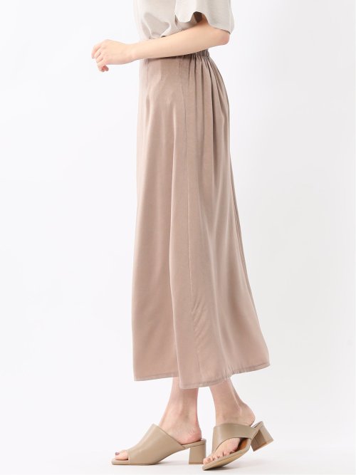 チャームベリーチック/CHRM BERRY TIC ワッシャーサテン ロングタイトスカート