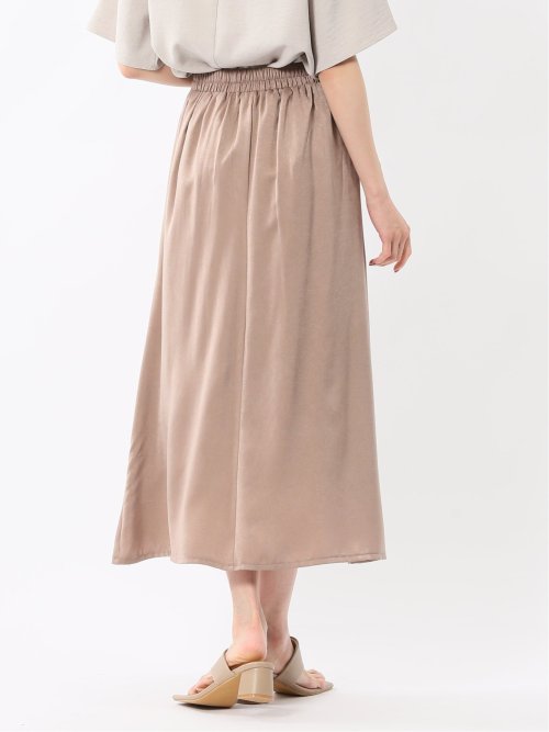 チャームベリーチック/CHRM BERRY TIC ワッシャーサテン ロングタイトスカート