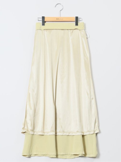 チャームベリーチック/CHRM BERRY TIC ワッシャーサテン ロングタイトスカート