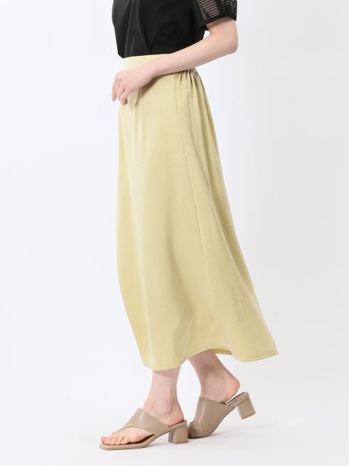 チャームベリーチック/CHRM BERRY TIC ワッシャーサテン ロングタイトスカート