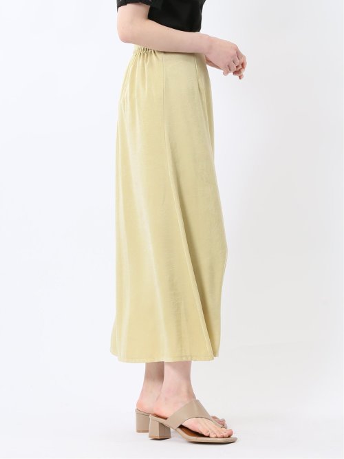 チャームベリーチック/CHRM BERRY TIC ワッシャーサテン ロングタイトスカート