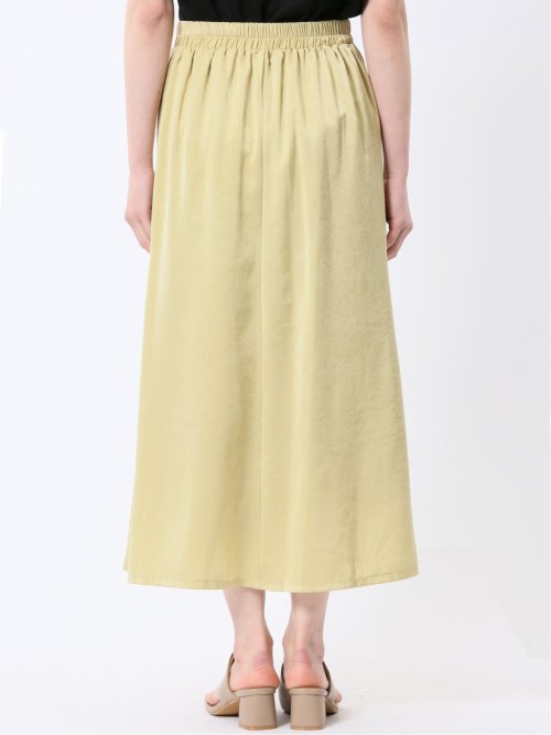 チャームベリーチック/CHRM BERRY TIC ワッシャーサテン ロングタイトスカート