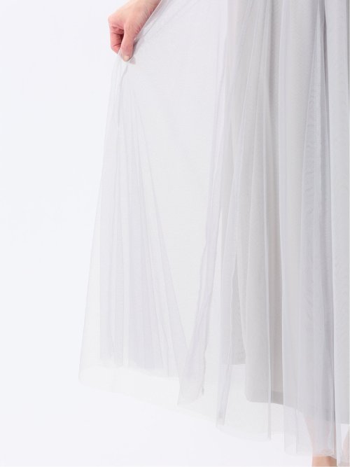 チャームベリーチック/CHRM BERRY TIC チュール無地 ギャザースカート