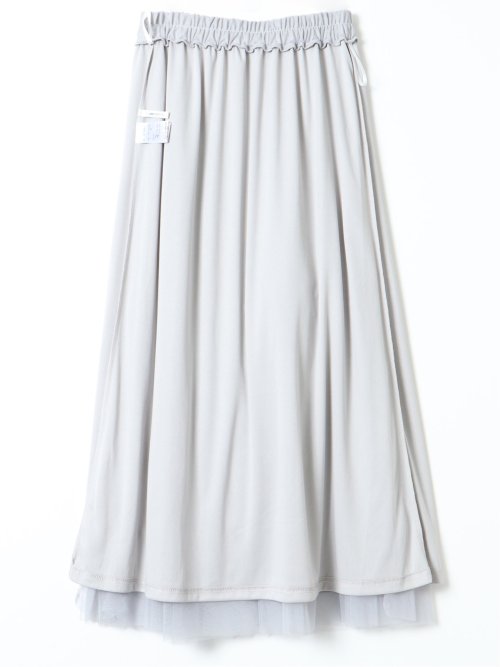 チャームベリーチック/CHRM BERRY TIC チュール無地 ギャザースカート