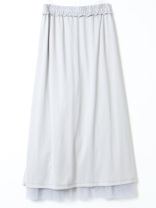 チャームベリーチック/CHRM BERRY TIC チュール無地 ギャザースカート