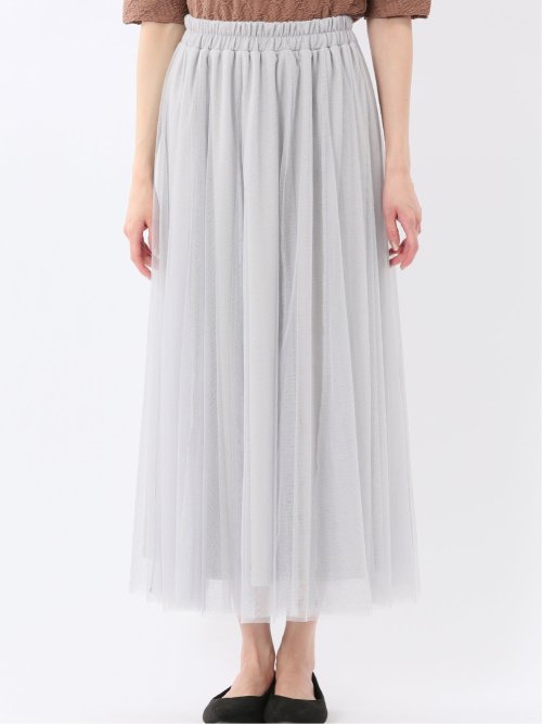 チャームベリーチック/CHRM BERRY TIC チュール無地 ギャザースカート