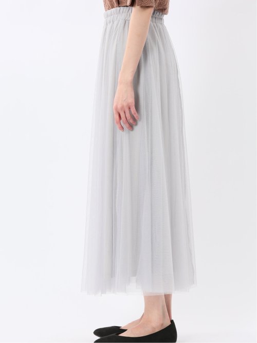 チャームベリーチック/CHRM BERRY TIC チュール無地 ギャザースカート