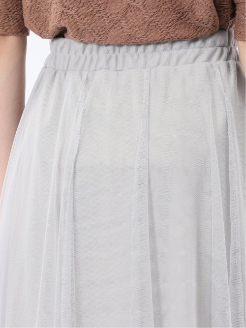 チャームベリーチック/CHRM BERRY TIC チュール無地 ギャザースカート